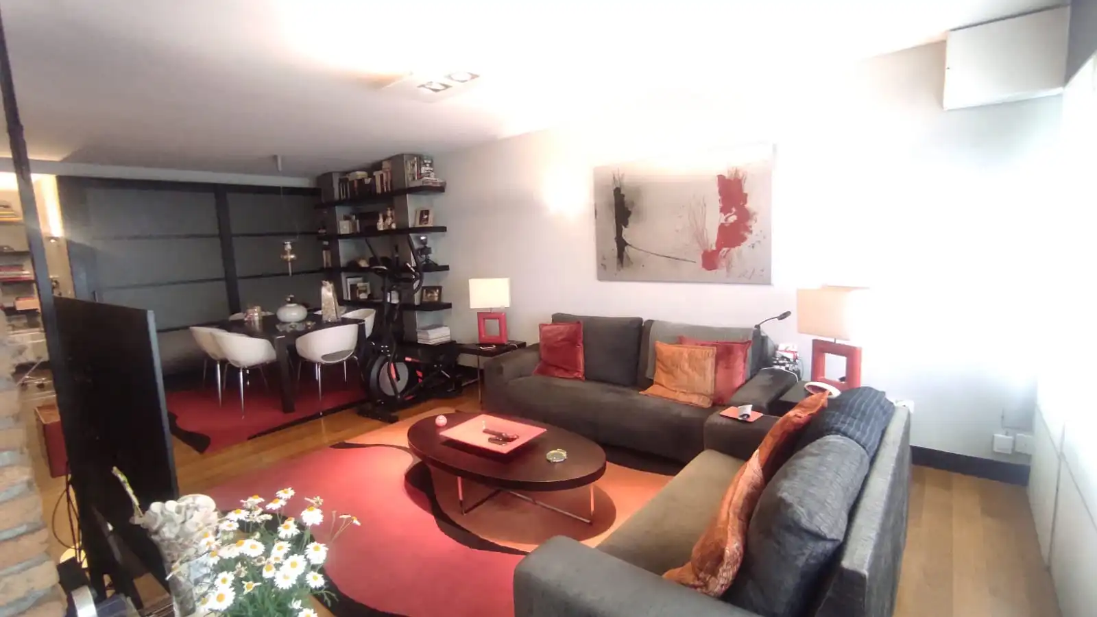 Sala de estar de Piso en venta en Eibar con Calefacción, Parquet y Amueblado