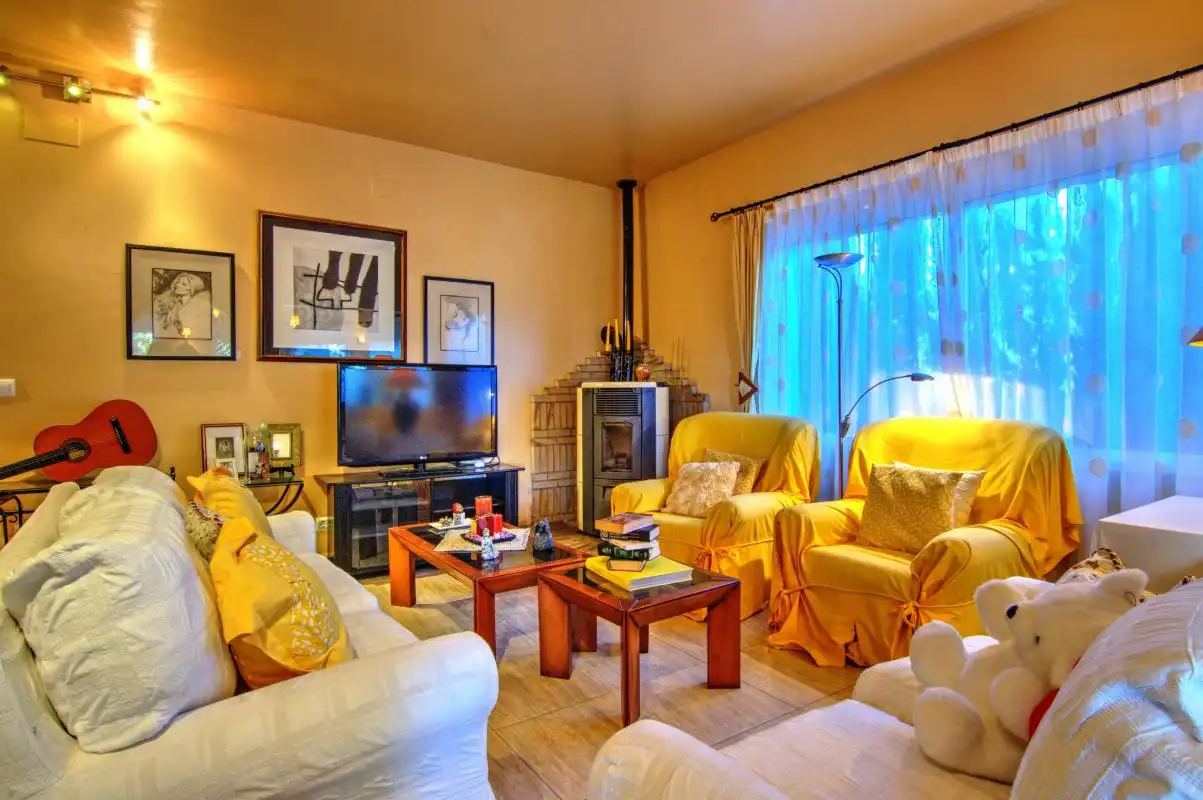 Living room of Houses for sale in Benitachell / El Poble Nou de Benitatxell  with Air Conditioner, Heating and Private garden
