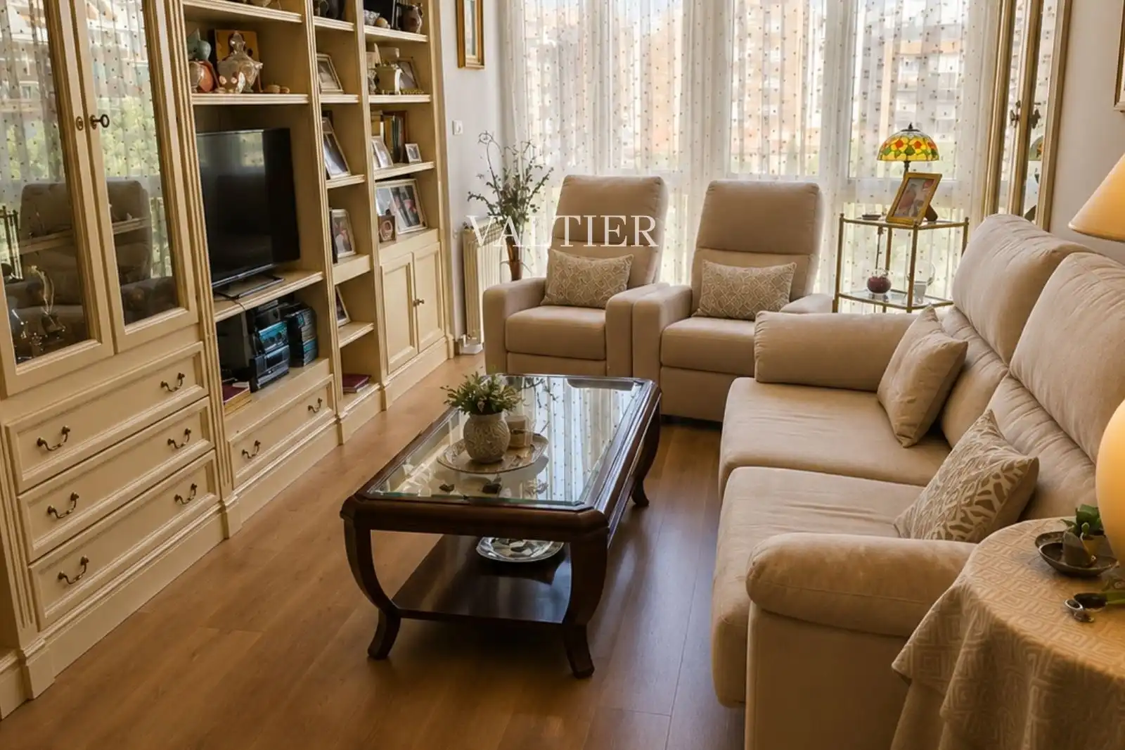 Sala de estar de Piso de alquiler en Madrid con Aire acondicionado, Terraza y Amueblado