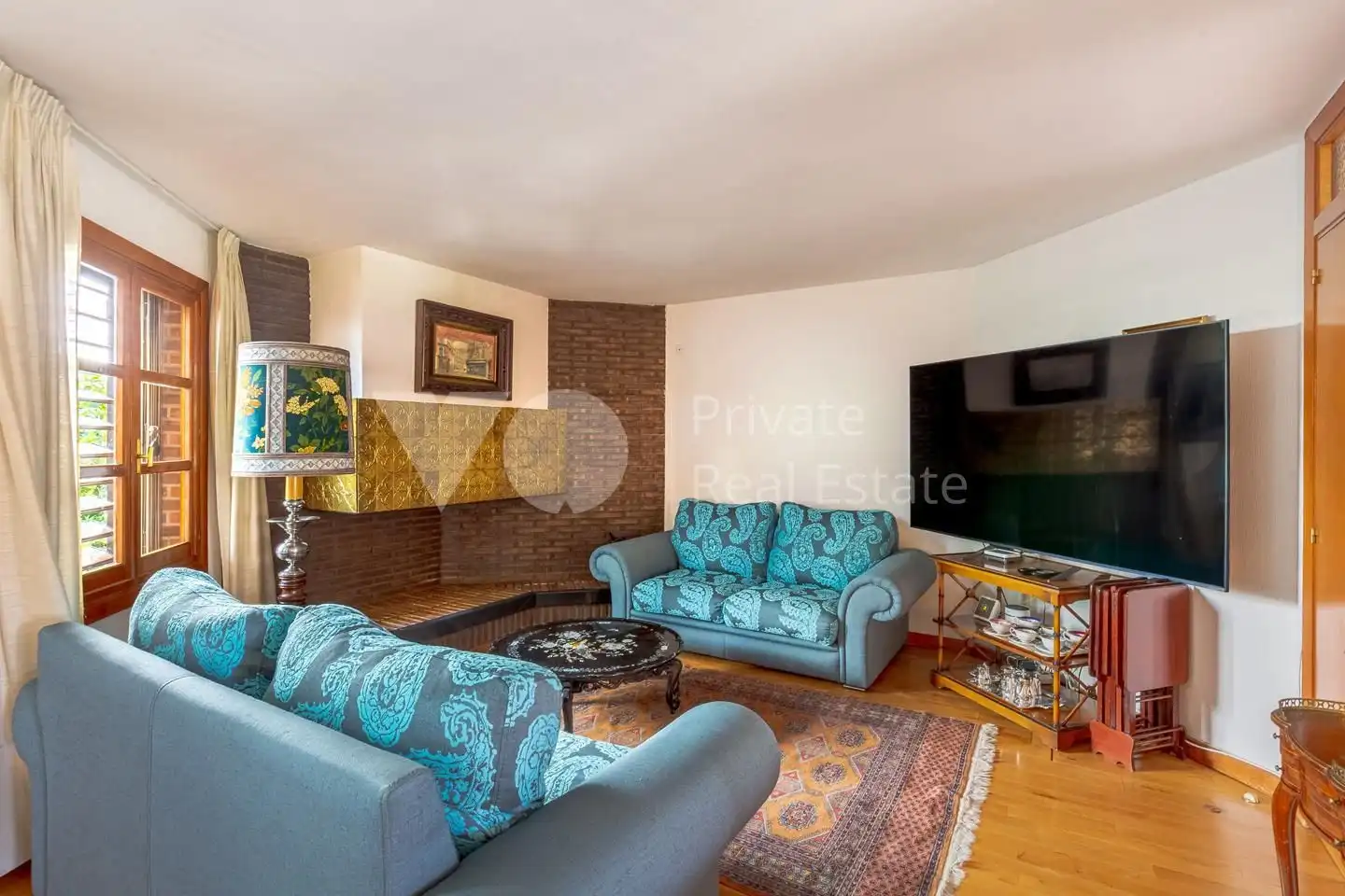 Sala de estar de Casa adosada en venta en Madrid con Aire acondicionado, Calefacción y Jardín privado