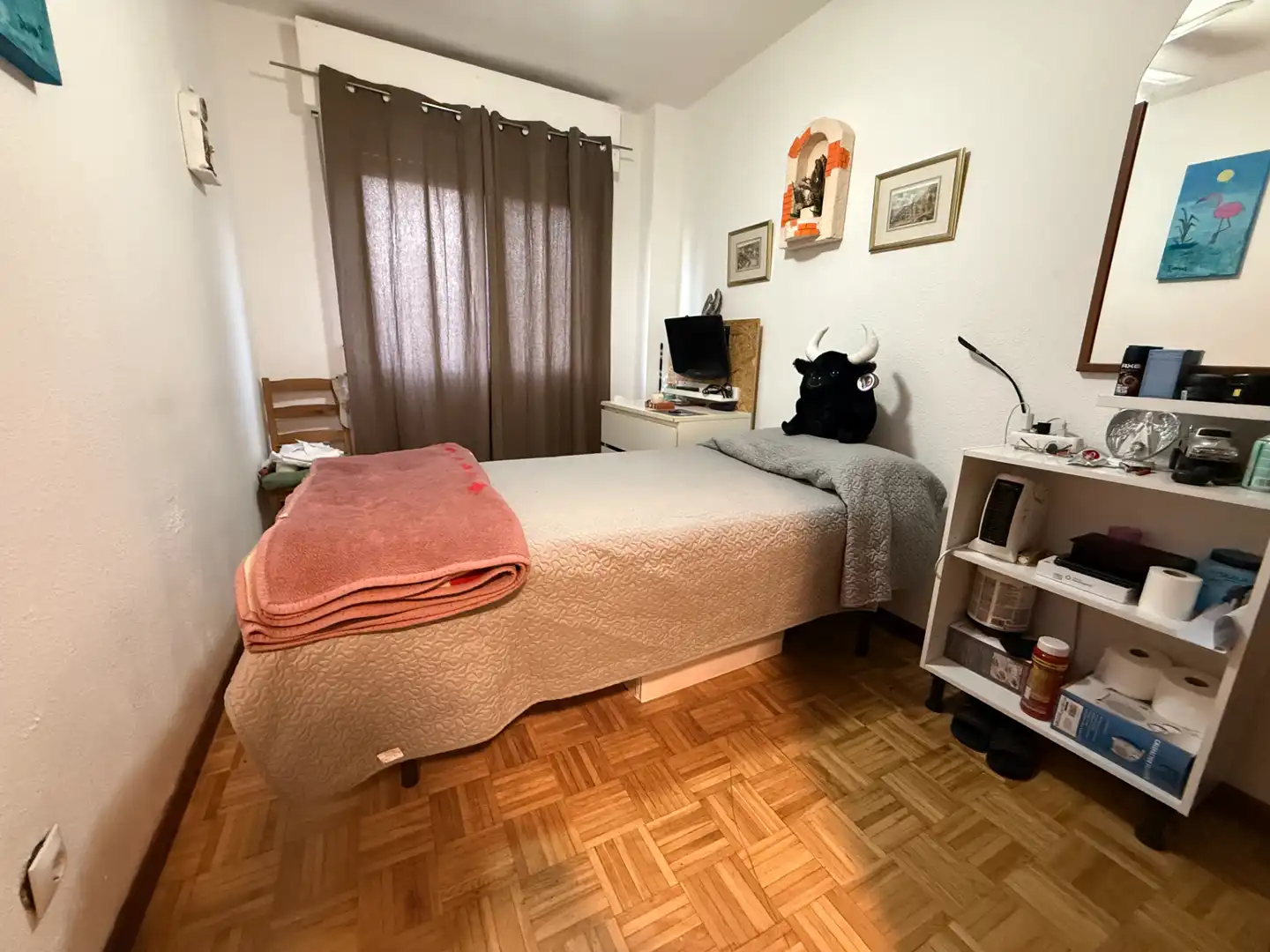 Bedroom of Flat for sale in Madrid  with Heating, Parquet flooring and Terrace