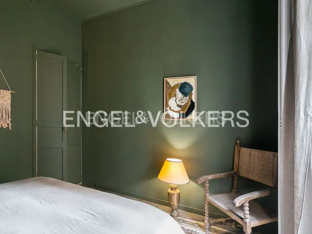 Schlafzimmer von Wohnung zur Miete in Valencia mit Klimaanlage, Heizung und Parkett