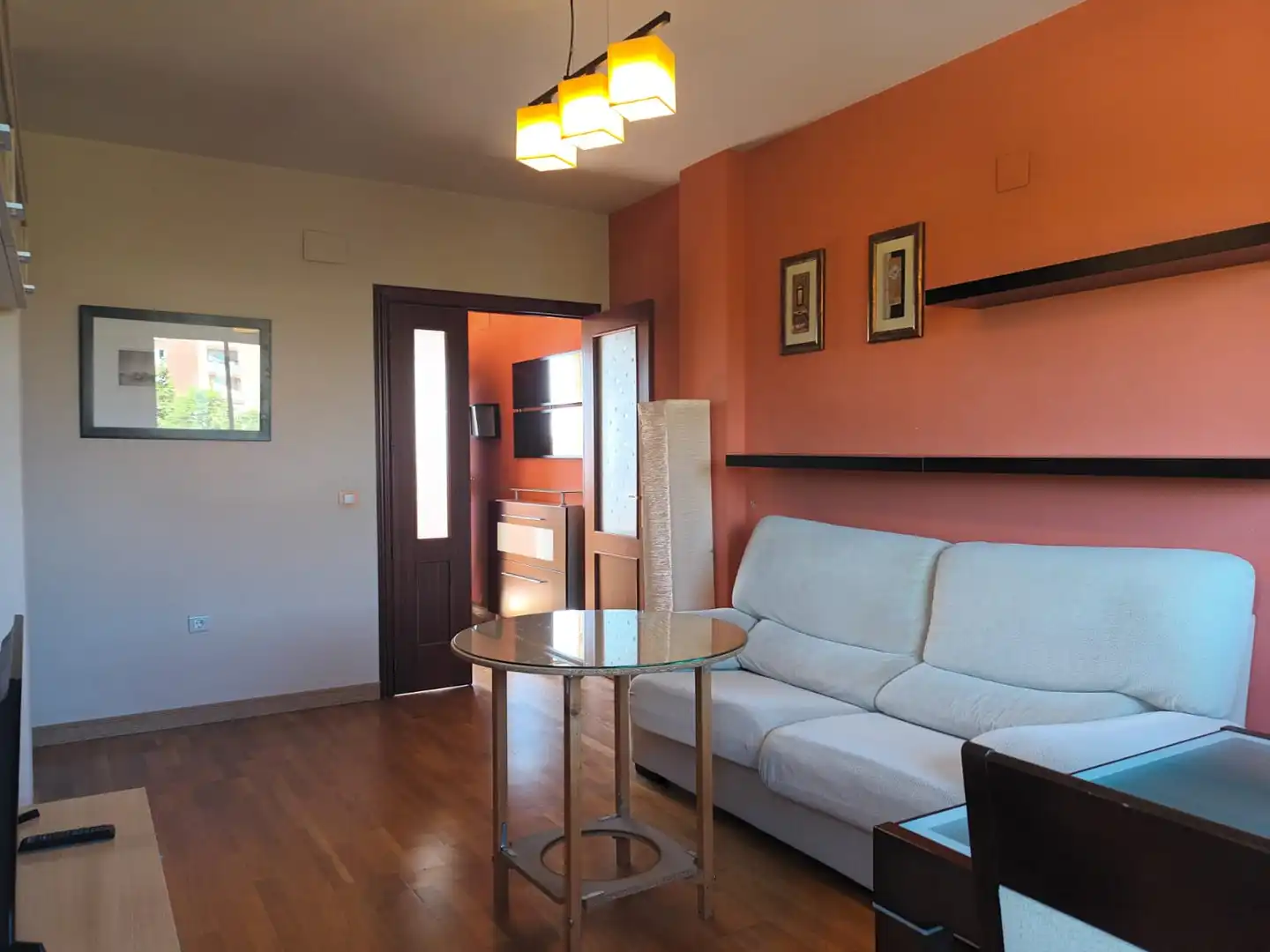 Living room of Flat for sale in Mérida  with Air Conditioner, Parquet flooring and Terrace