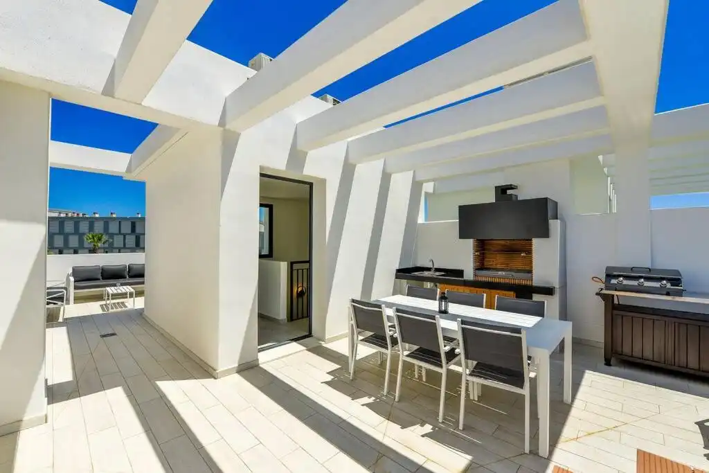 Terrace of Detached homes for sale in Manilva  with Air Conditioner, Private garden and Terrace