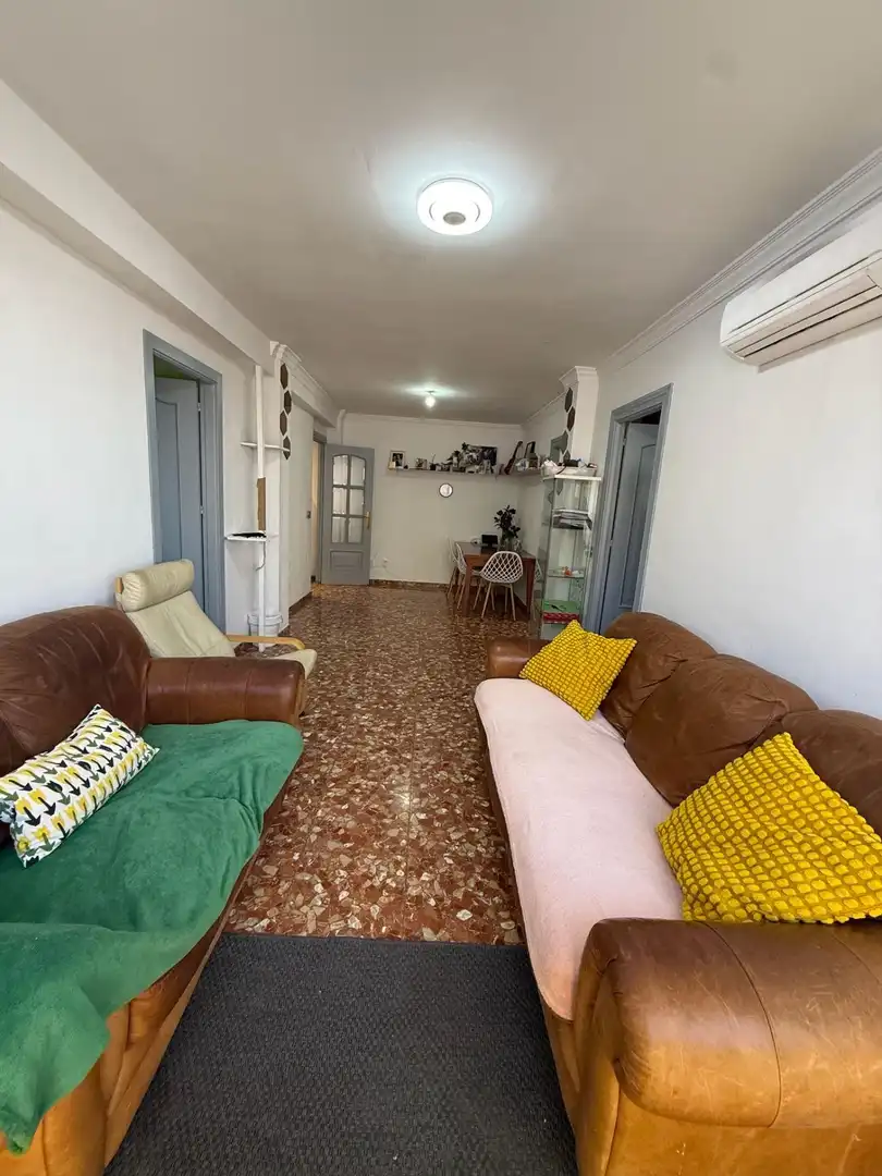 Sala d'estar de Pis en venda en Málaga amb Aire condicionat, Terrassa i Moblat