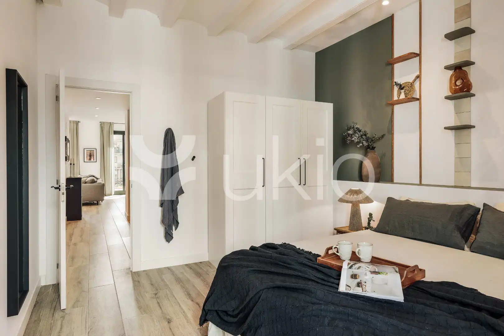 Schlafzimmer von Wohnungen zur Miete in Barcelona mit Klimaanlage, Heizung und Möbliert