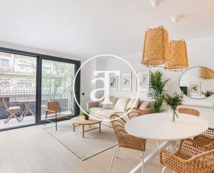 Living room of Flat to rent in  Barcelona Capital  with Air Conditioner and Balcony