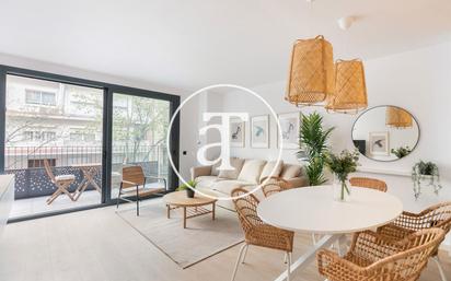 Living room of Flat to rent in  Barcelona Capital  with Air Conditioner and Balcony