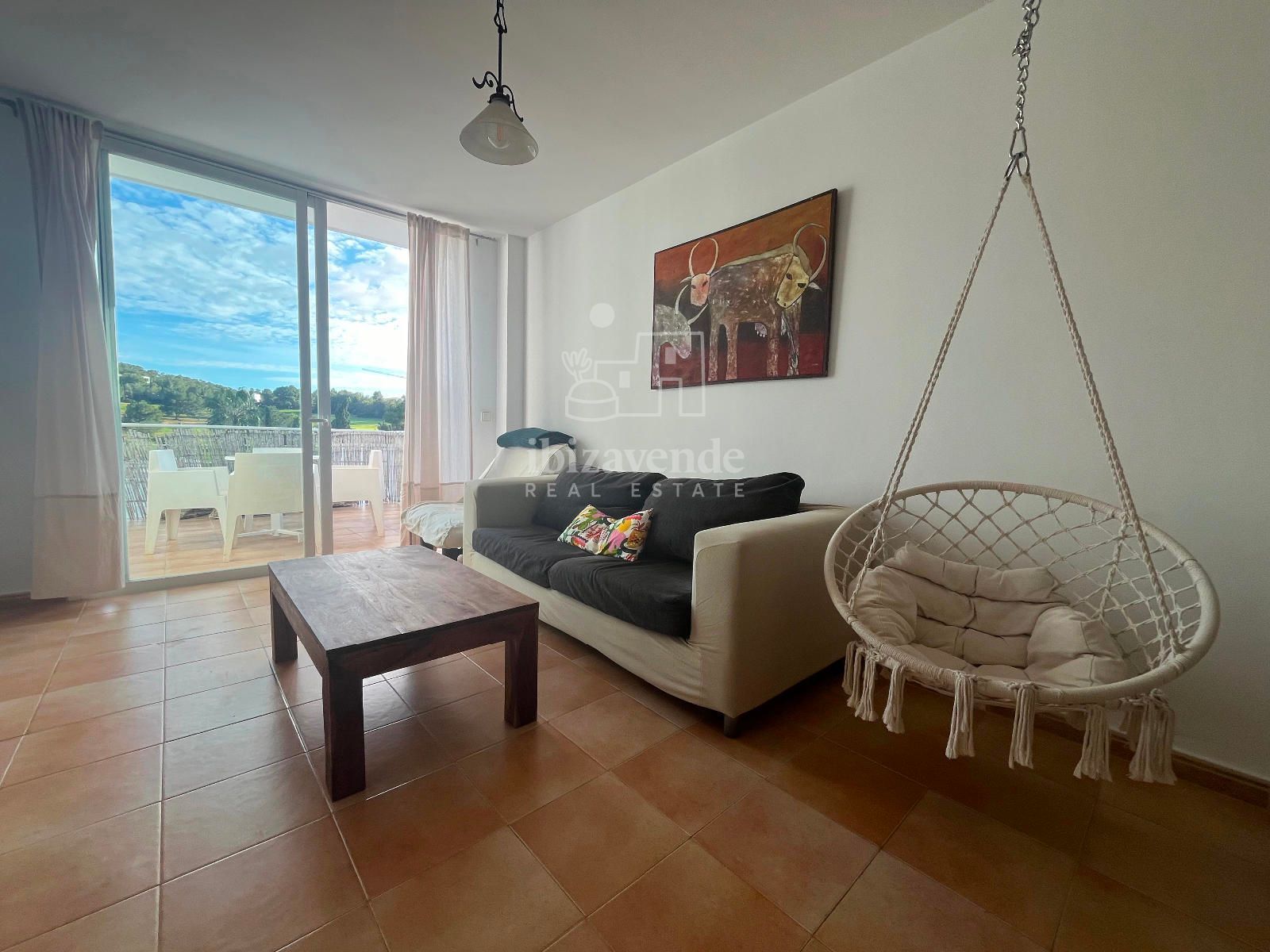 Living room of Flat to rent in Santa Eulària des Riu  with Air Conditioner, Heating and Terrace