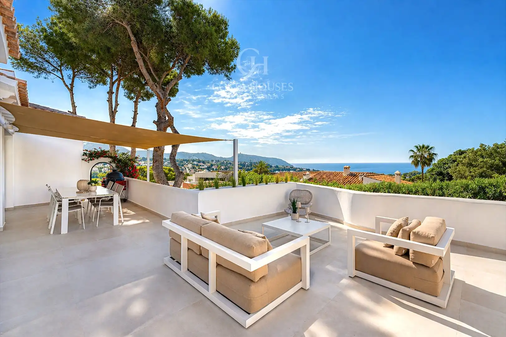 Terrassa de Casa o xalet en venda en Moraira amb Aire condicionat, Calefacció i Jardí privat