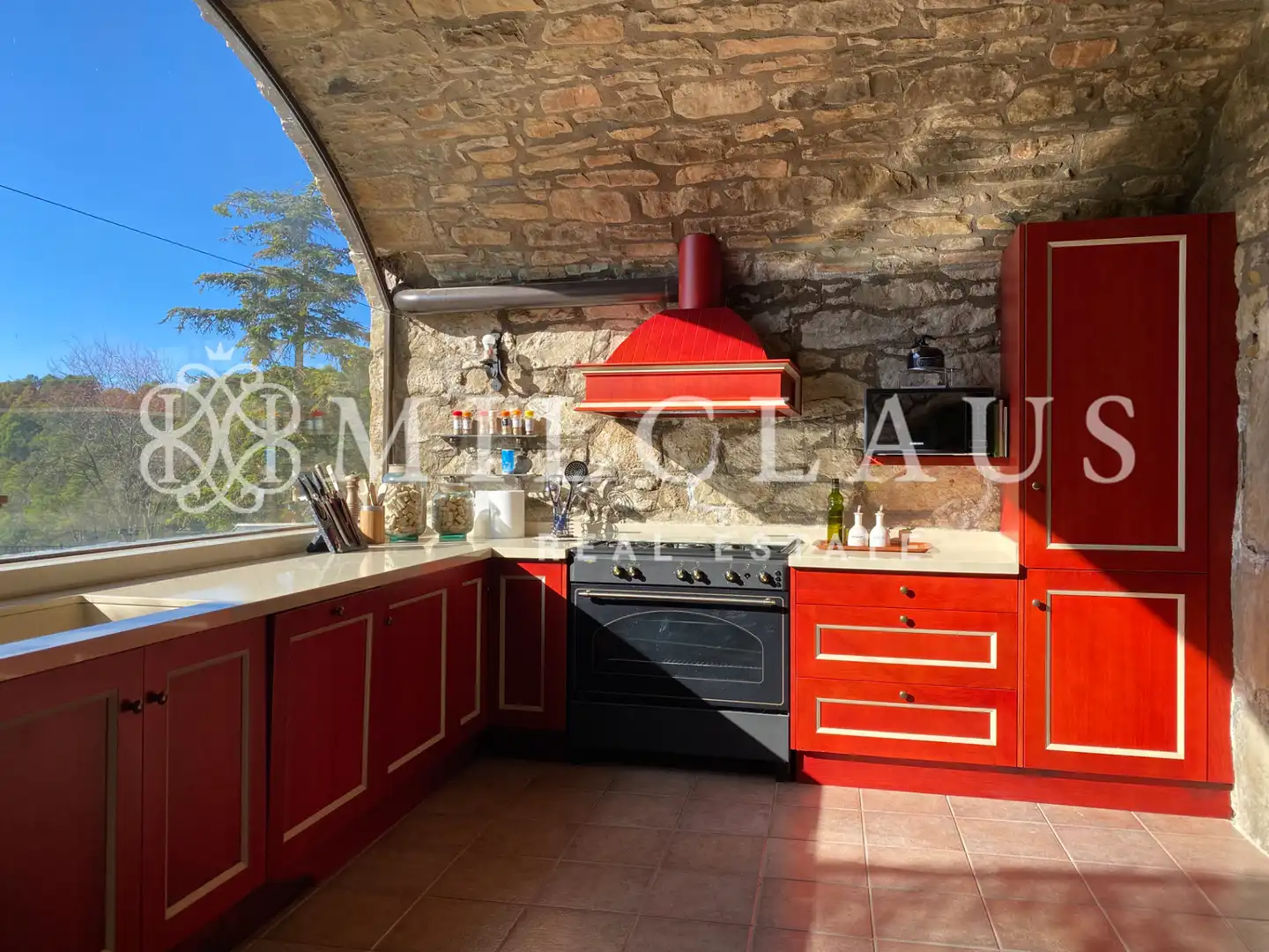 Cuina de Finca rústica en venda en Talamanca amb Aire condicionat, Calefacció i Jardí privat
