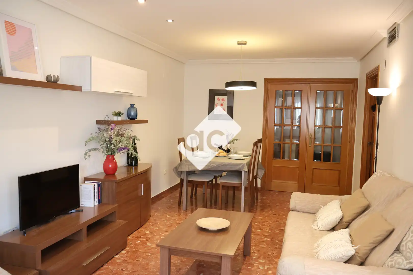 Sala de estar de Apartamento de alquiler en Valencia con Aire acondicionado, Calefacción y Amueblado