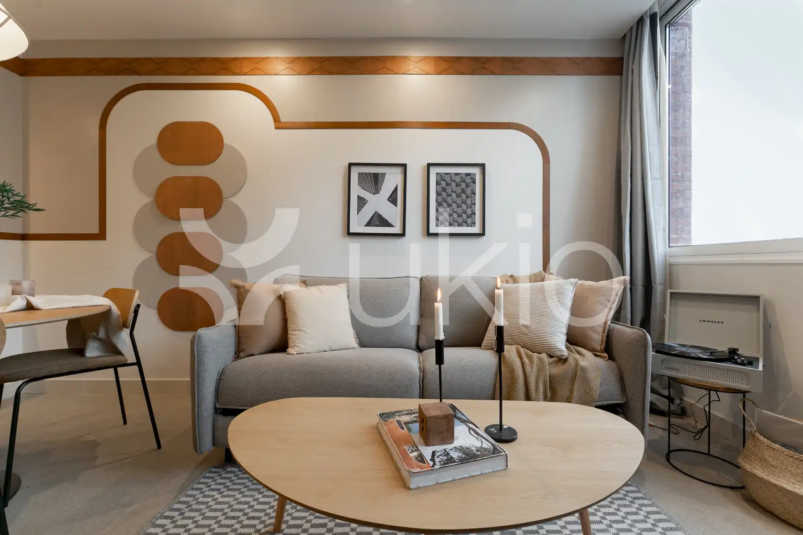 Sala d'estar de Apartament de lloguer en Madrid amb Aire condicionat, Calefacció i Moblat