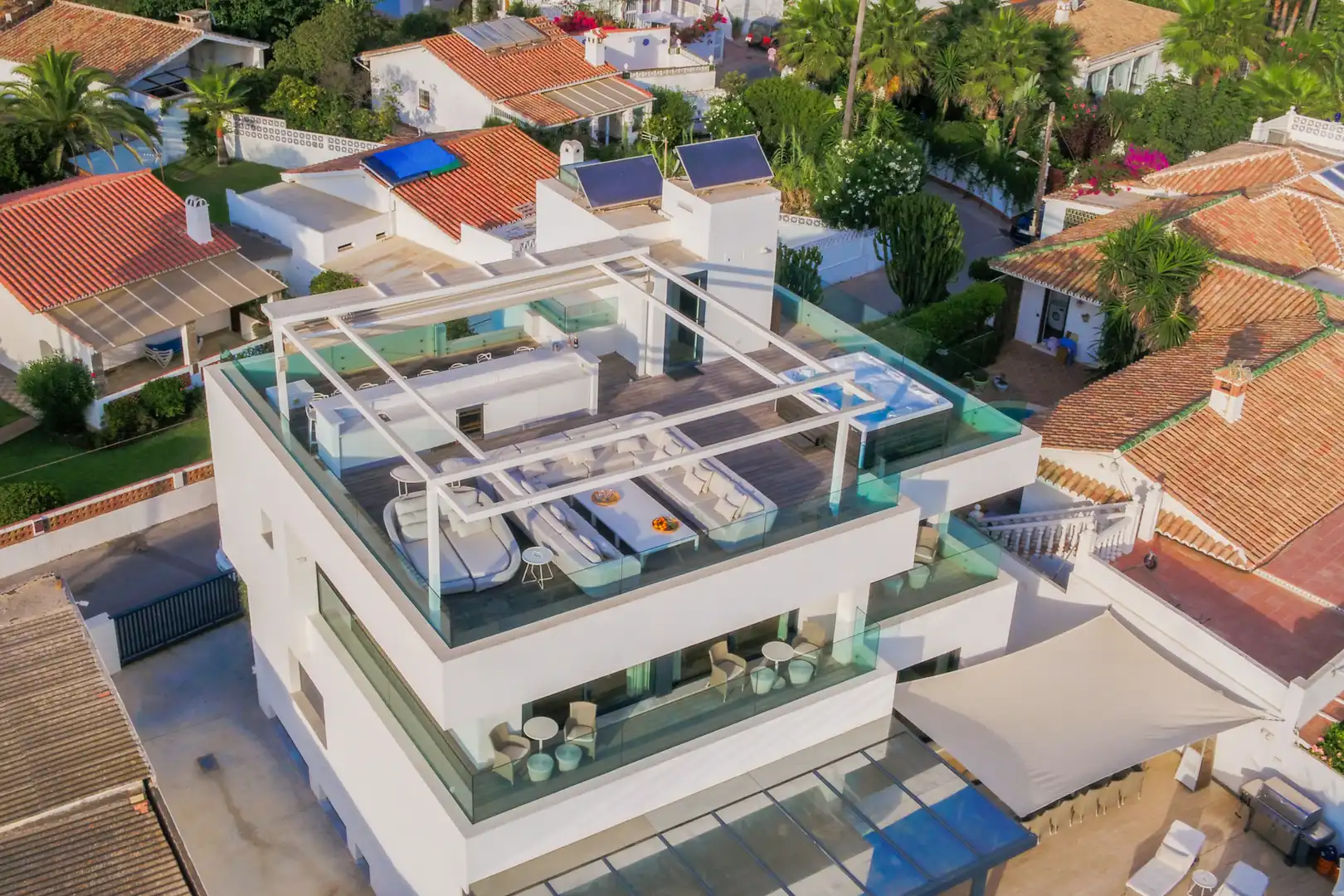 Exterior view of Houses for sale in Marbella  with Air Conditioner, Private garden and Terrace