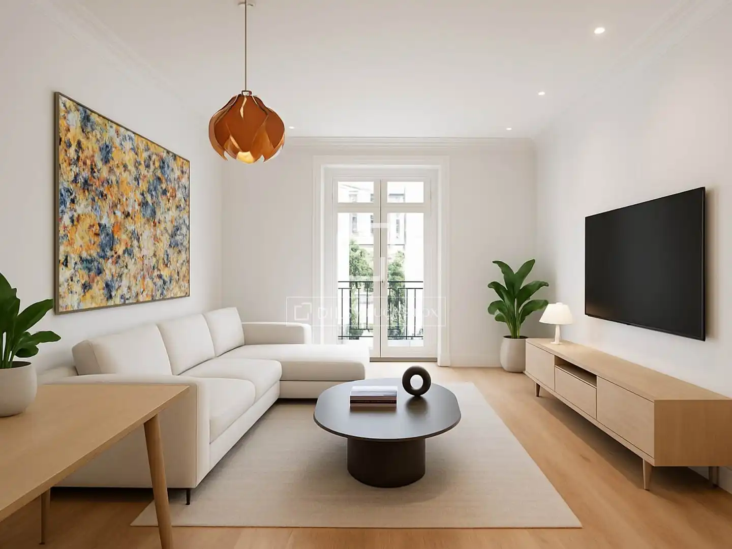 Sala de estar de Piso en venta en Barcelona con Aire acondicionado, Calefacción y Parquet