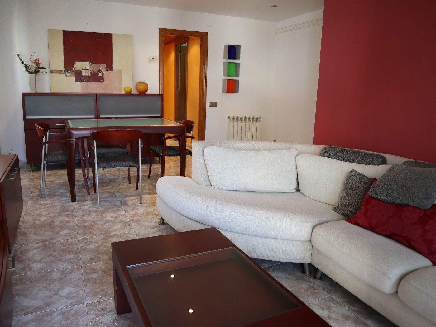 Living room of Flat to rent in Terrassa  with Air Conditioner, Heating and Furnished