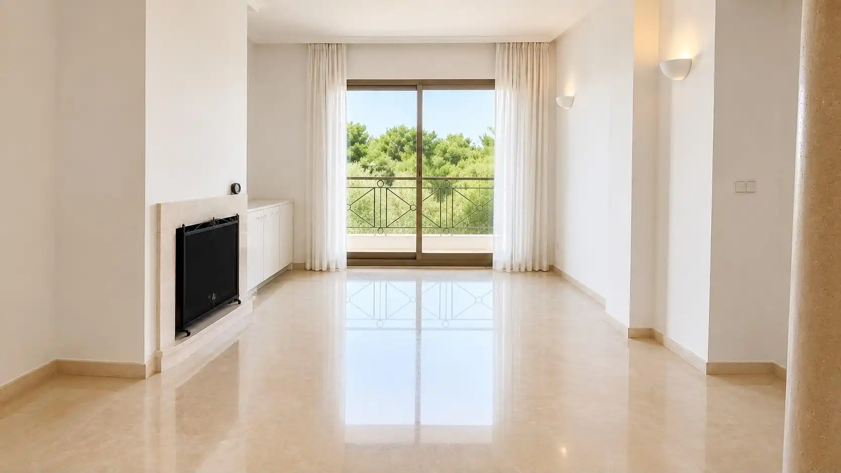 Sala d'estar de Apartament de lloguer en Calvià amb Aire condicionat, Calefacció i Terrassa