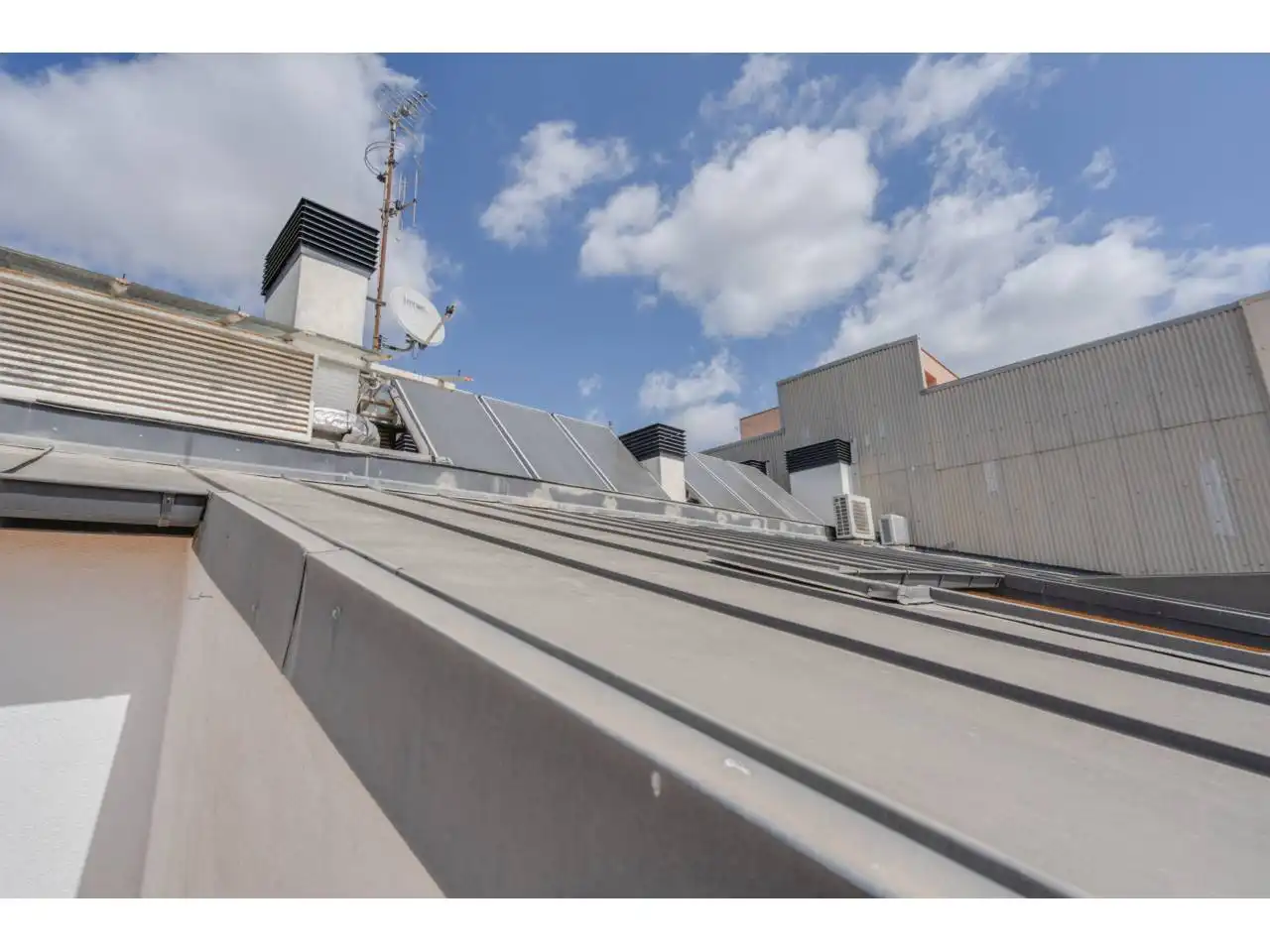 Exterior view of Duplexes for sale in Terrassa  with Air Conditioner, Heating and Terrace