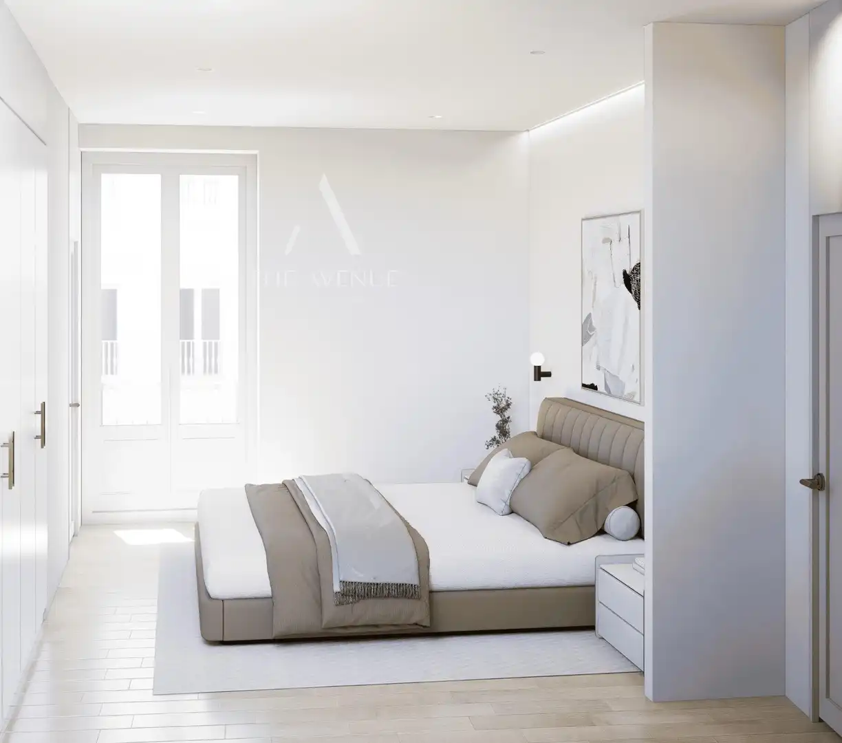 Bedroom of Flat for sale in  Madrid Capital  with Air Conditioner