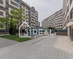 Exterior view of Flat for sale in  Madrid Capital  with Air Conditioner, Heating and Private garden