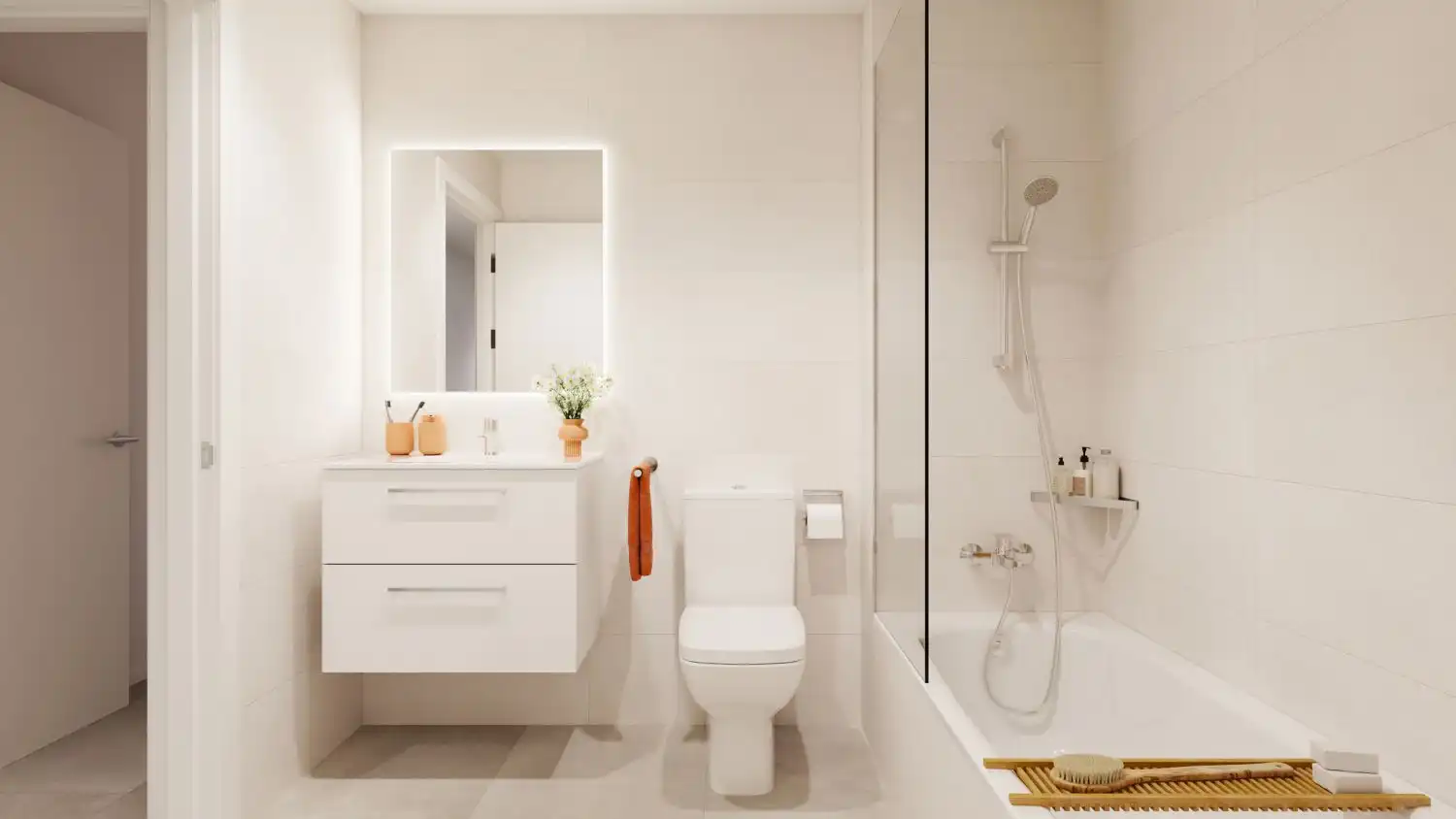 Bathroom of Flat for sale in Mijas  with Air Conditioner, Heating and Terrace