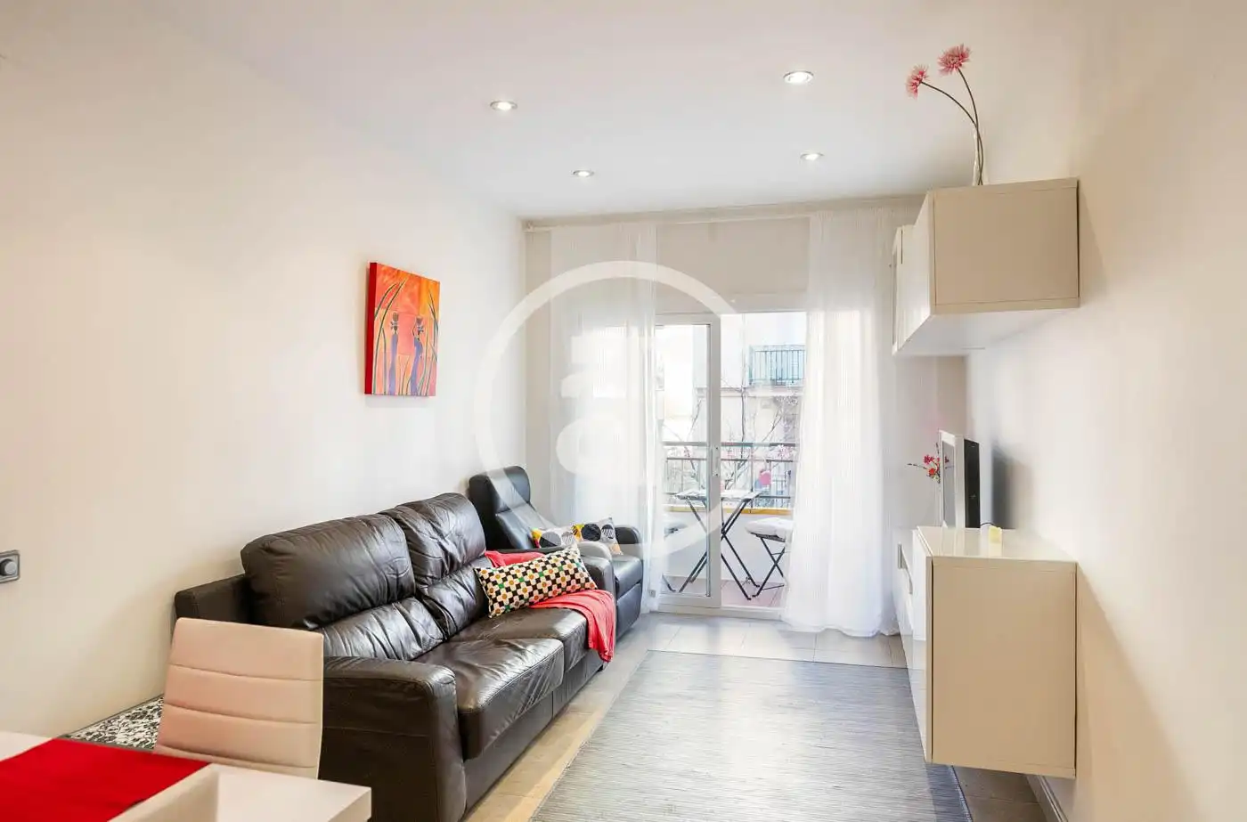 Sala de estar de Piso de alquiler en Barcelona con Aire acondicionado, Calefacción y Amueblado