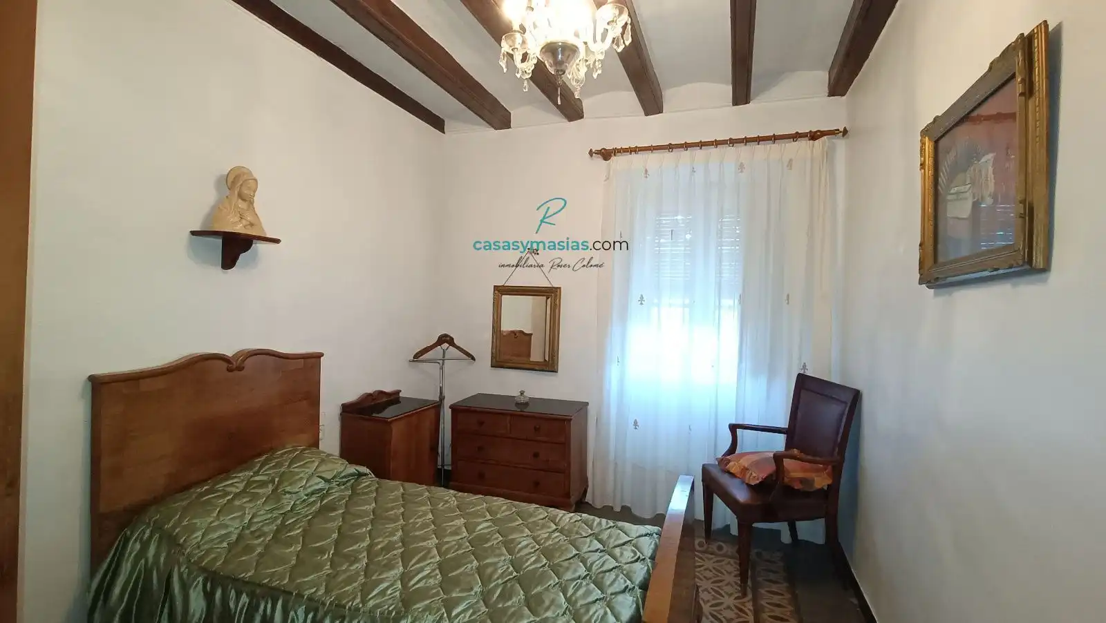Habitación de Finca rústica de alquiler en Font-rubí con Aire acondicionado, Calefacción y Jardín privado