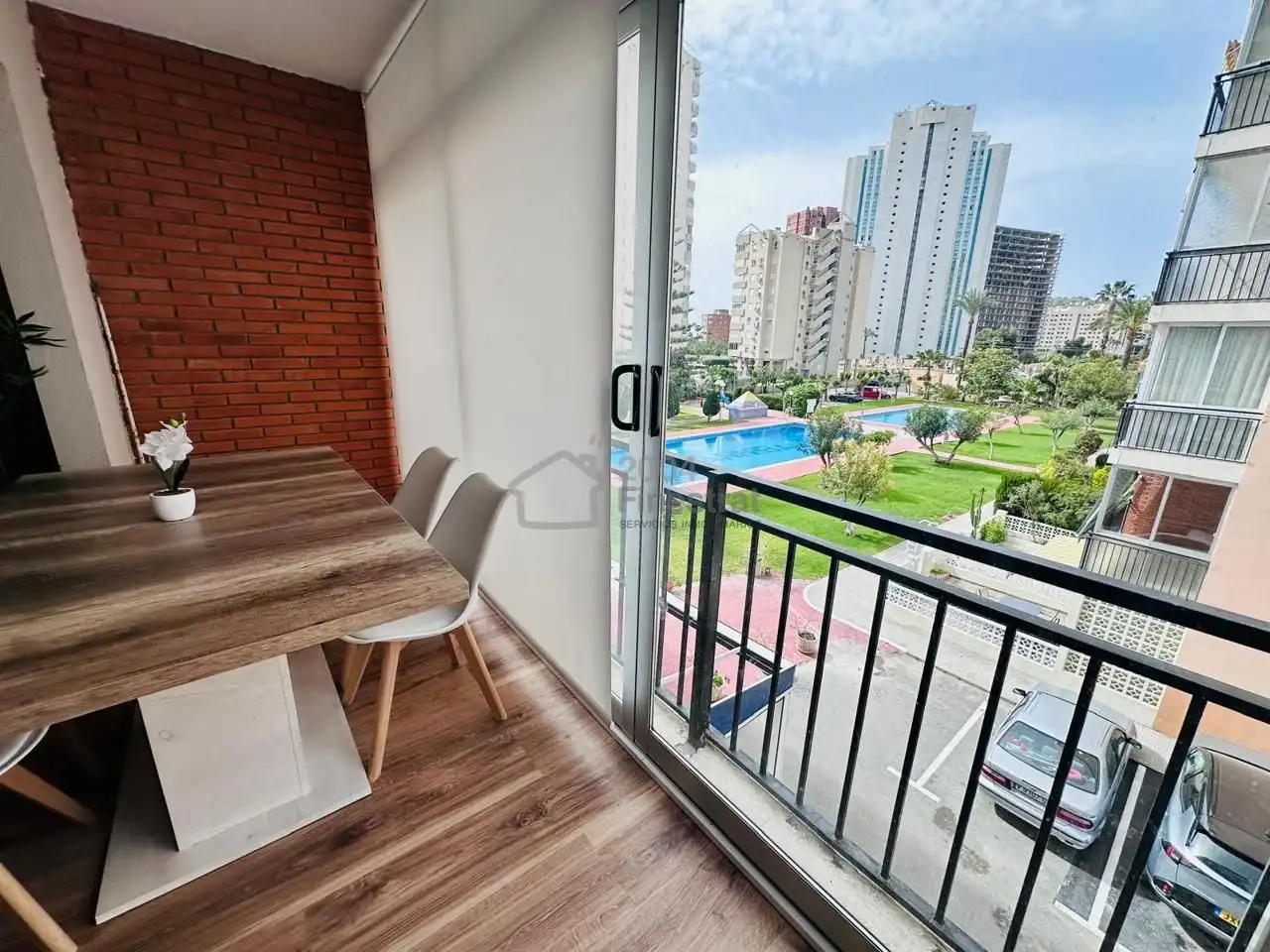 Terrasse von Wohnung zur Miete in Finestrat mit Klimaanlage, Terrasse und Möbliert