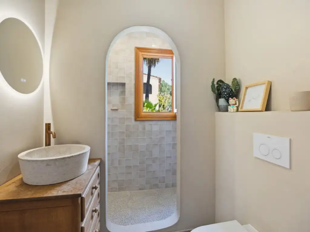 Badezimmer von Haus oder Chalet zur Miete in Jávea / Xàbia mit Heizung, Privatgarten und Terrasse