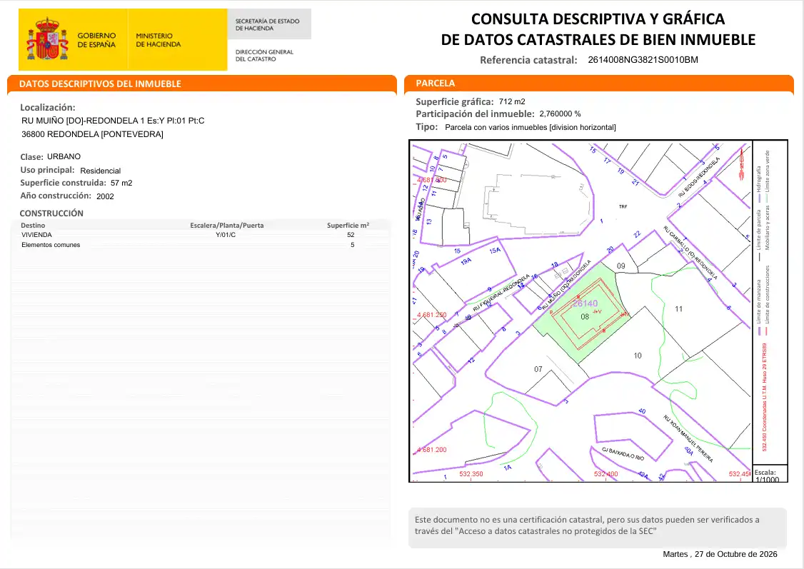 Piso en venta en Redondela, Pontevedra