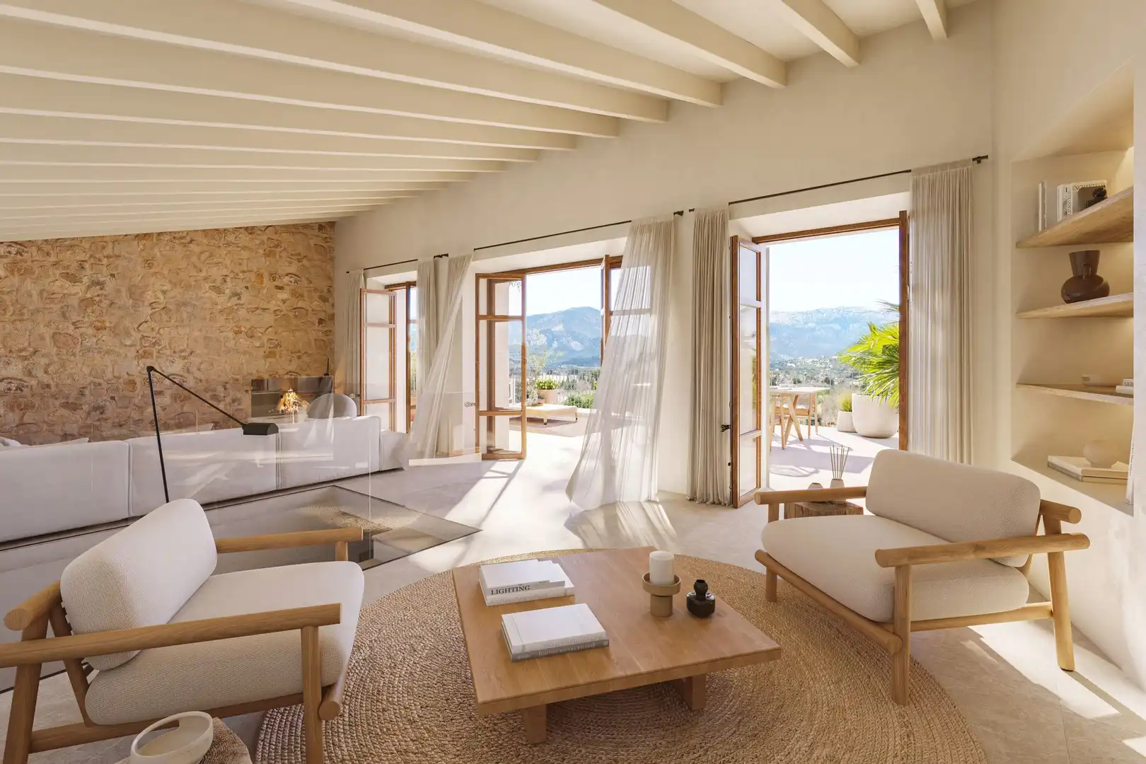 Sala de estar de Casa adosada en venta en Santa María del Camí con Terraza