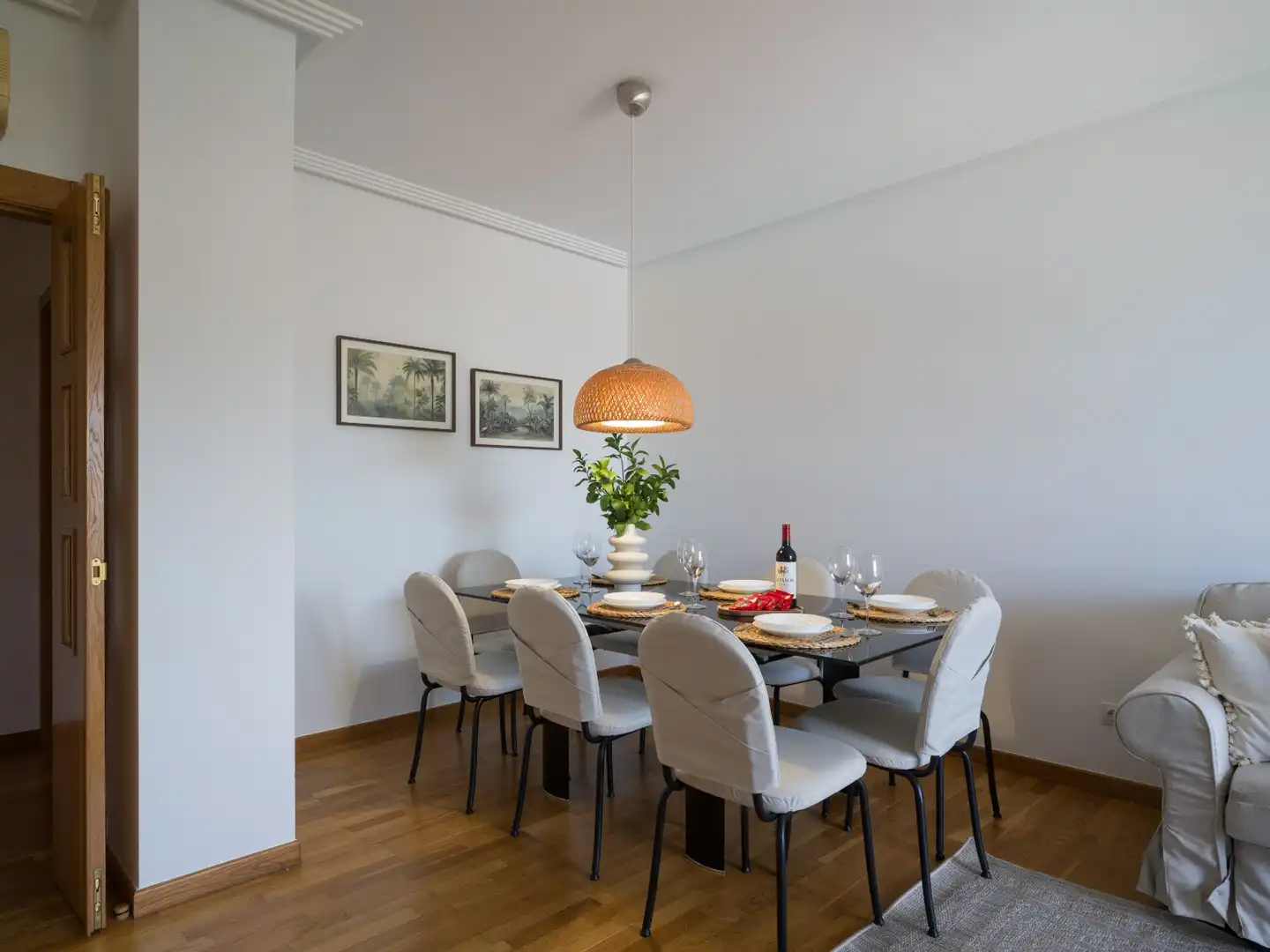 Dining room of Flat for rent in Las Palmas de Gran Canaria  with Parquet flooring, Swimming Pool and Furnished