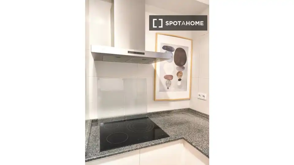 Cocina de Piso para compartir en Madrid con Aire acondicionado, Calefacción y Terraza