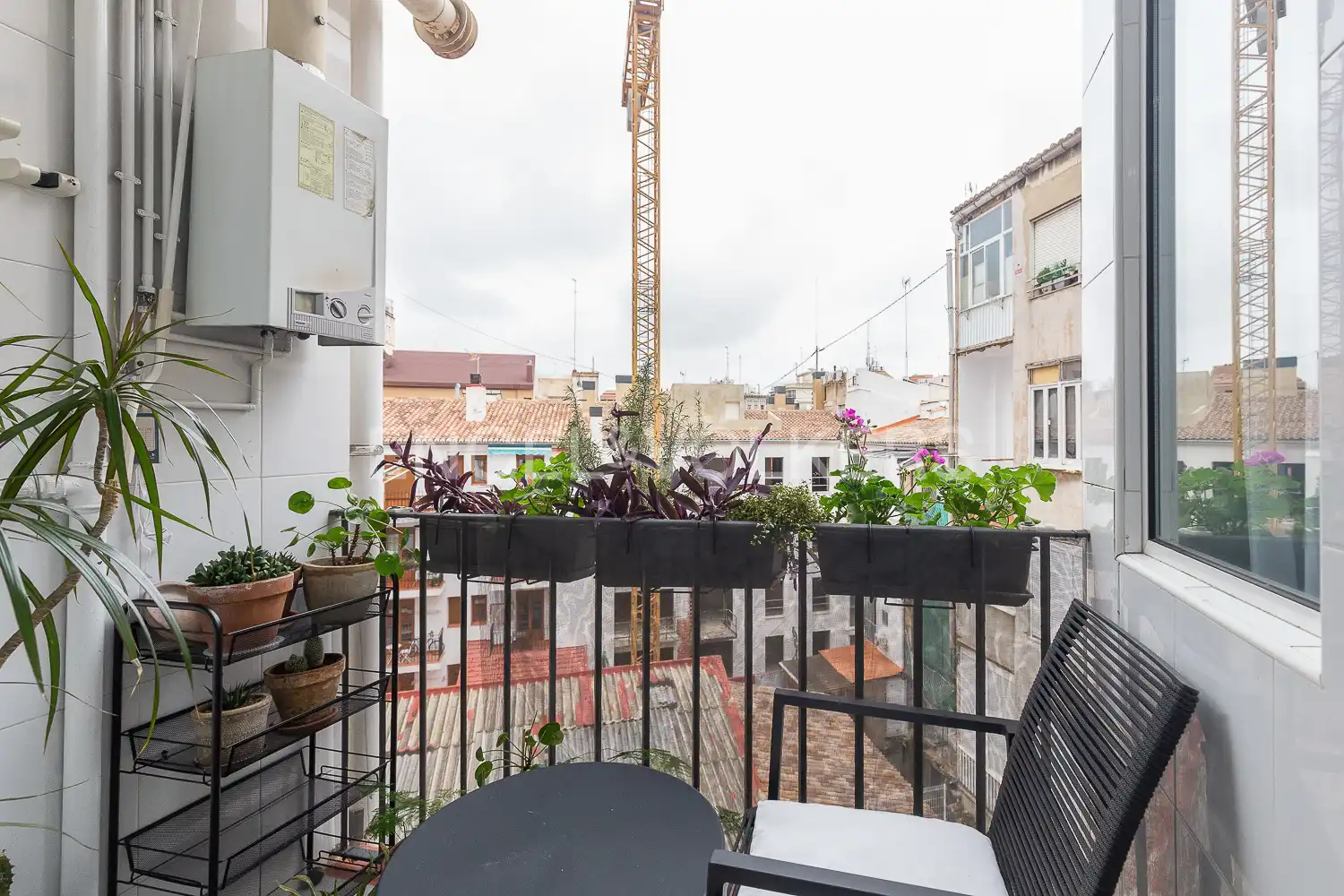 Balcony of Flat for sale in Valencia  with Air Conditioner, Heating and Furnished