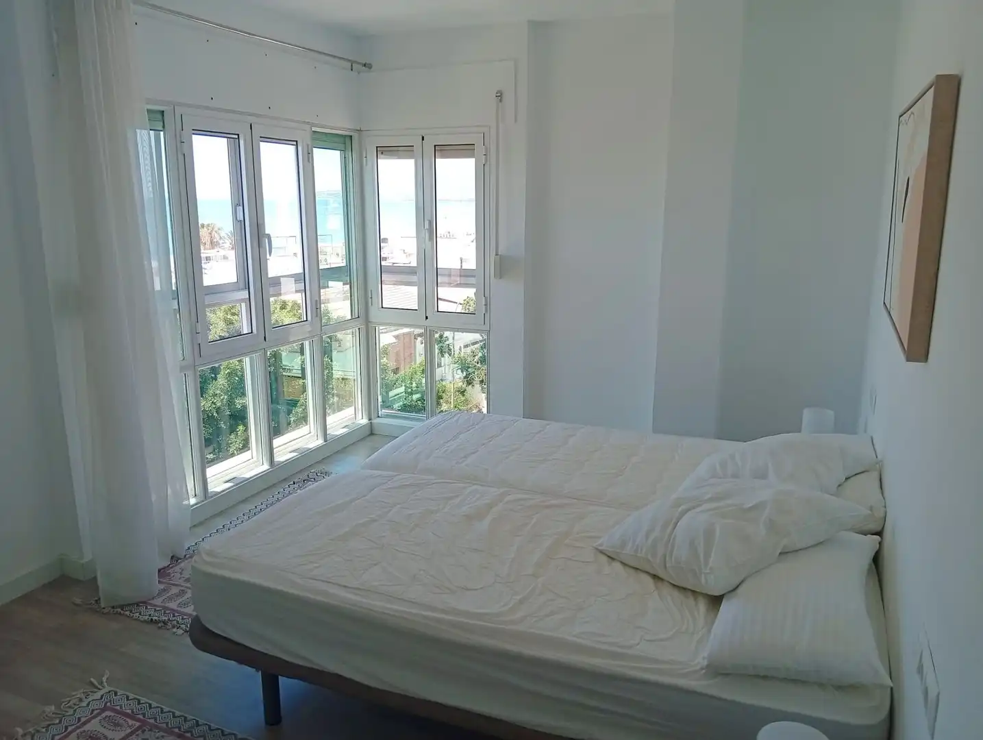 Bedroom of Flat for rent in Málaga  with Air Conditioner, Terrace and Furnished