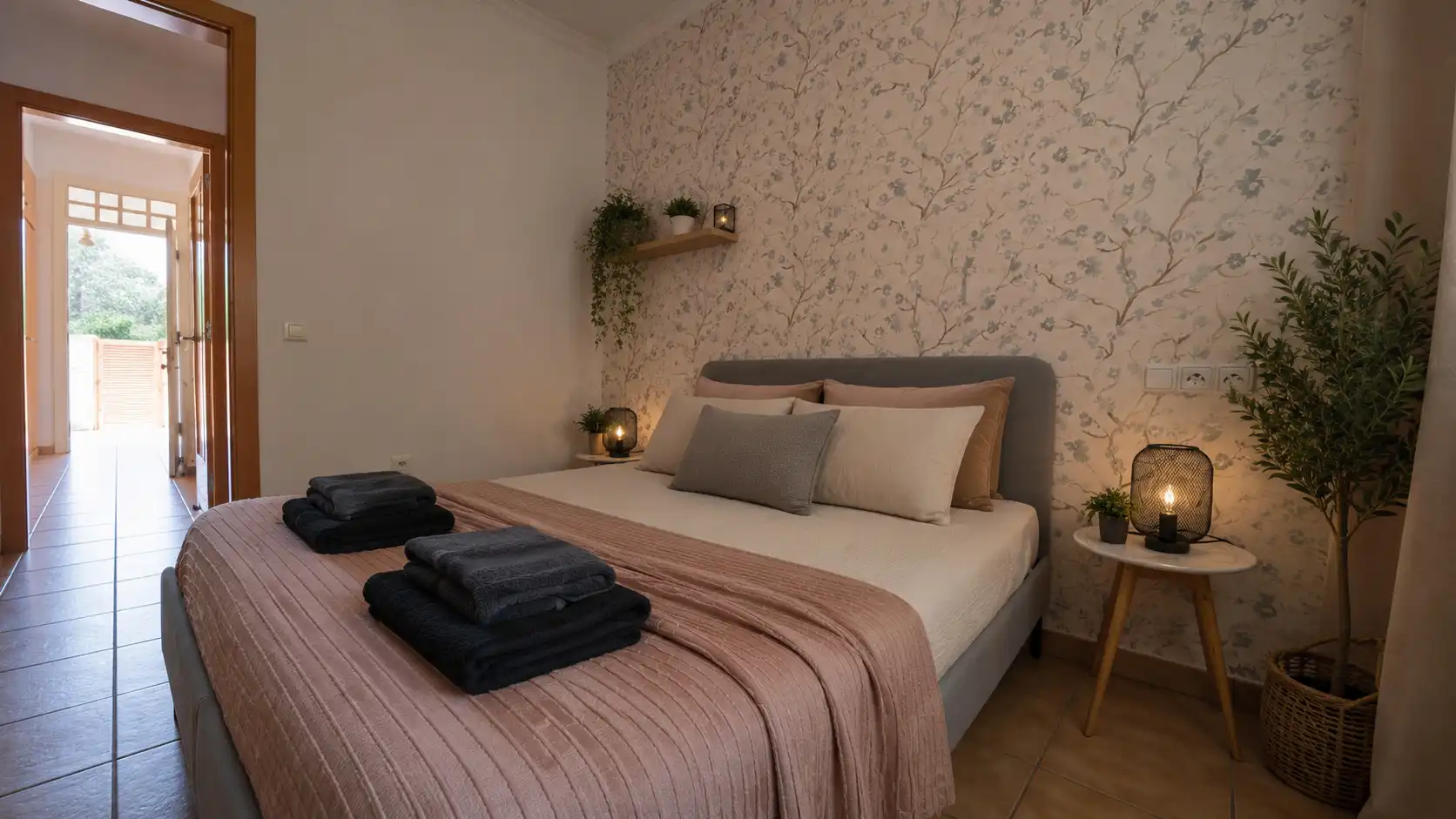 Dormitori de Casa o xalet de lloguer en El Vendrell amb Calefacció, Jardí privat i Parquet