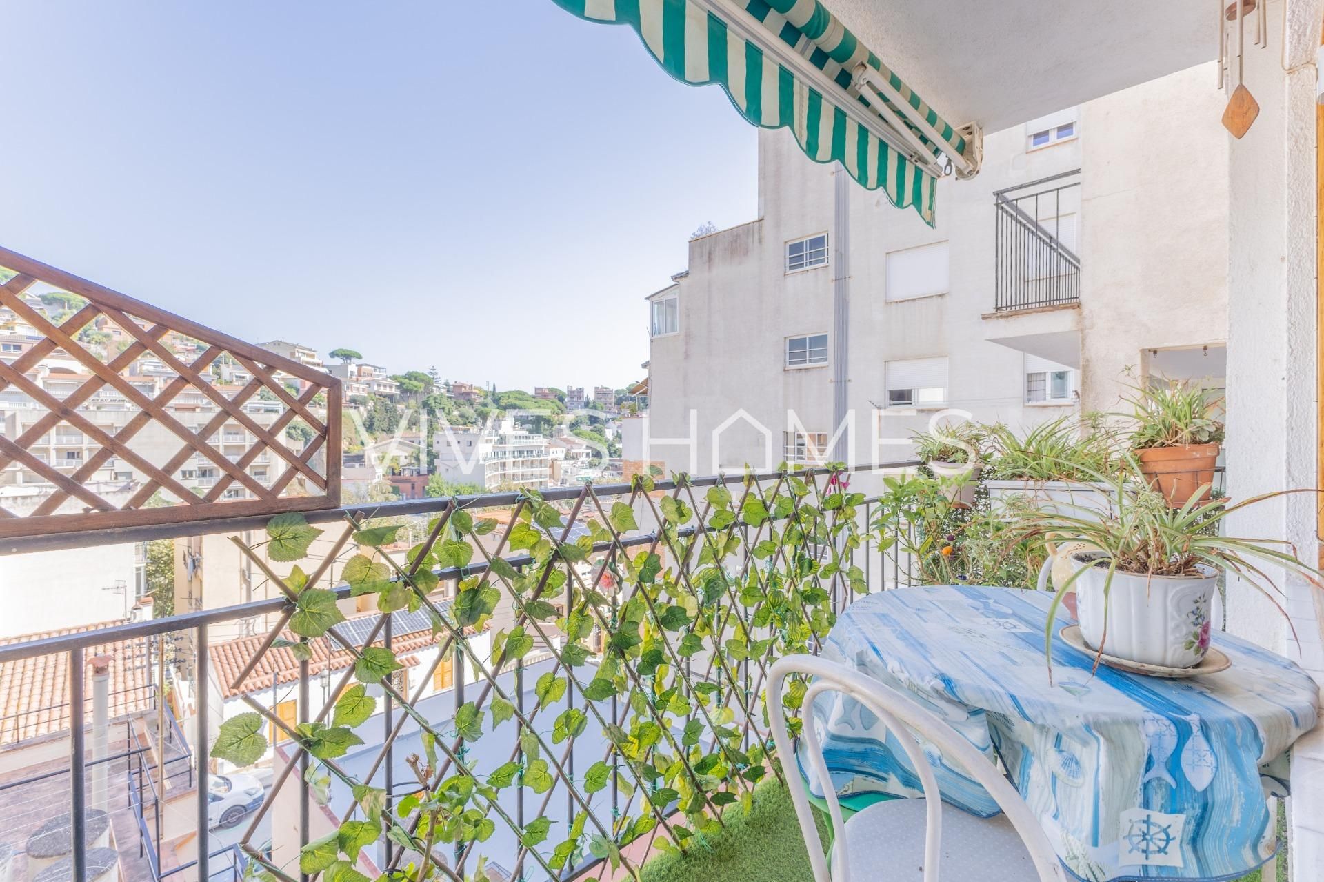 Balcony of Flat for sale in Caldes d'Estrac  with Heating, Parquet flooring and Terrace
