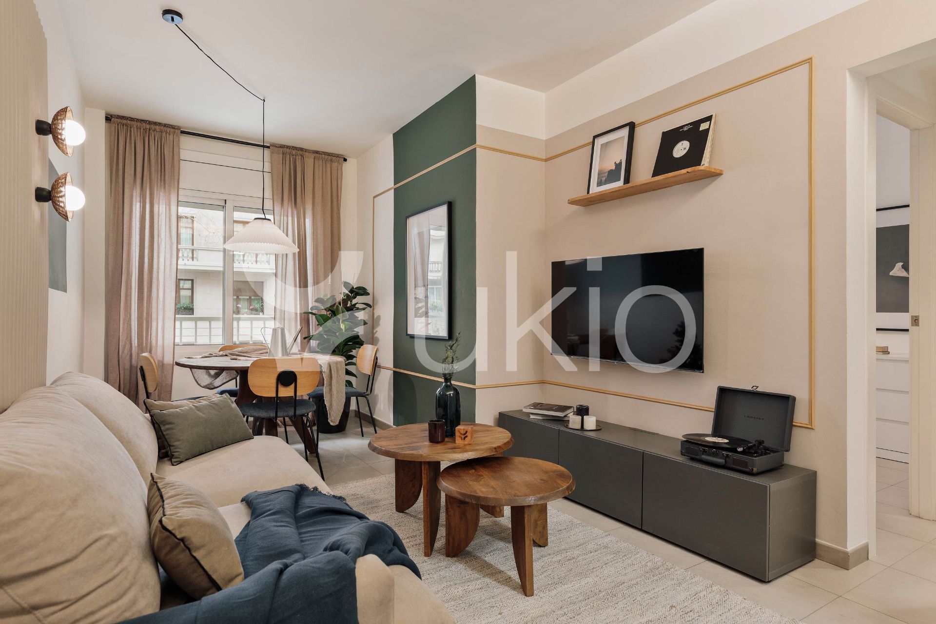 Living room of Apartment to rent in  Barcelona Capital  with Air Conditioner, Heating and Furnished