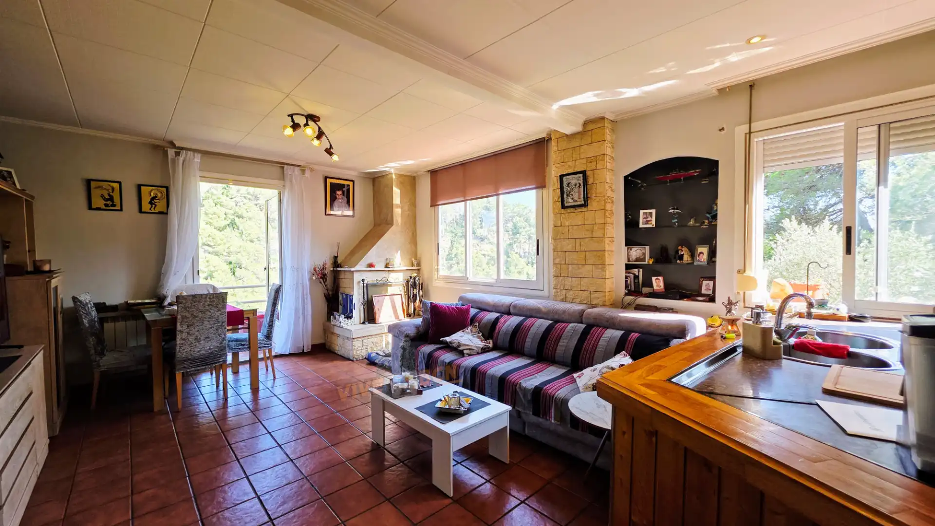 Sala d'estar de Casa o xalet en venda en Olesa de Bonesvalls amb Calefacció, Jardí privat i Terrassa