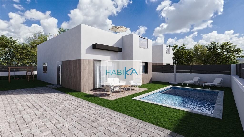 Vista exterior de Casa o chalet en venta en Mazarrón con Terraza y Piscina