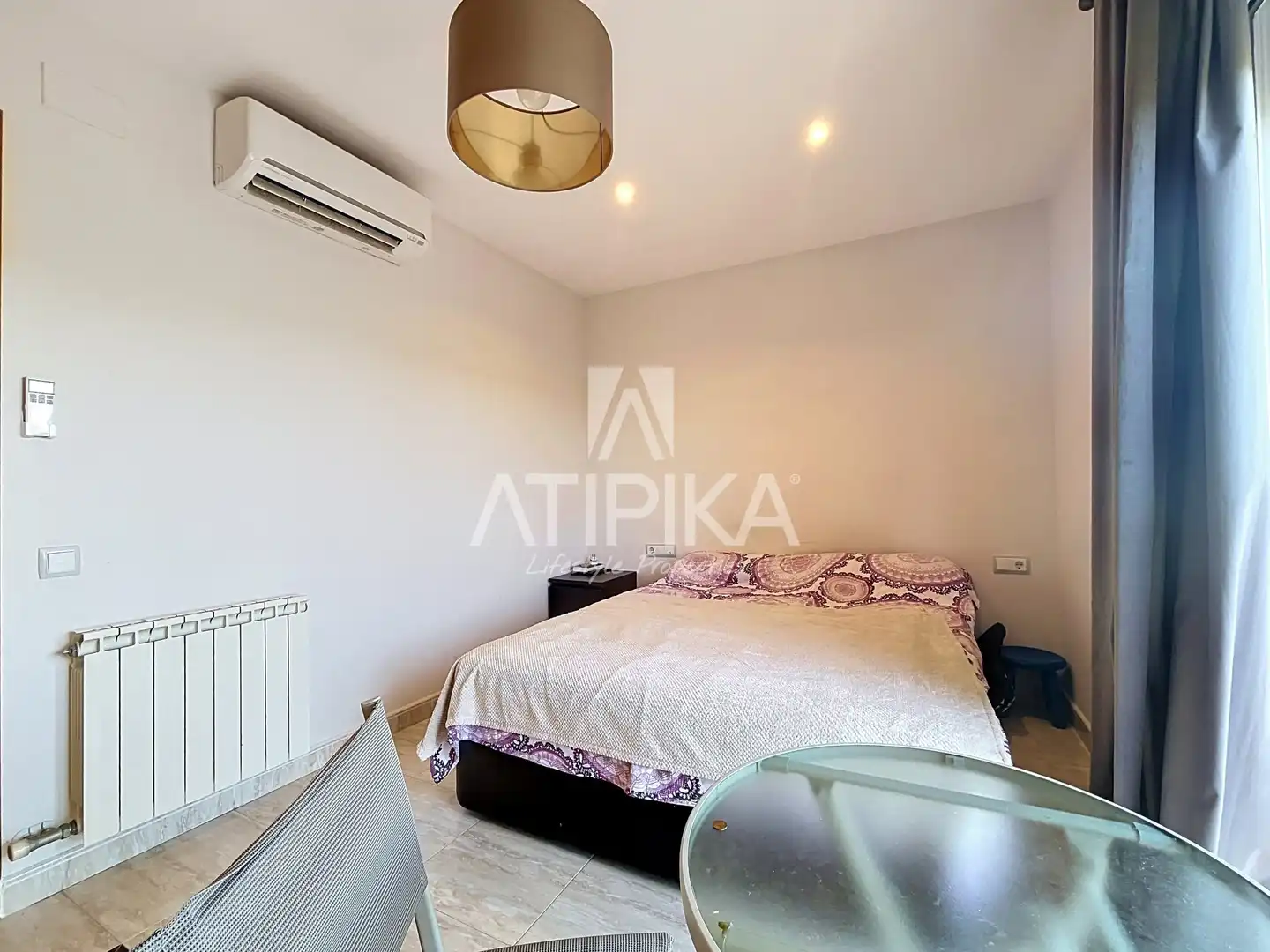 Schlafzimmer von Wohnung zur Miete in Castelldefels mit Klimaanlage, Heizung und Terrasse