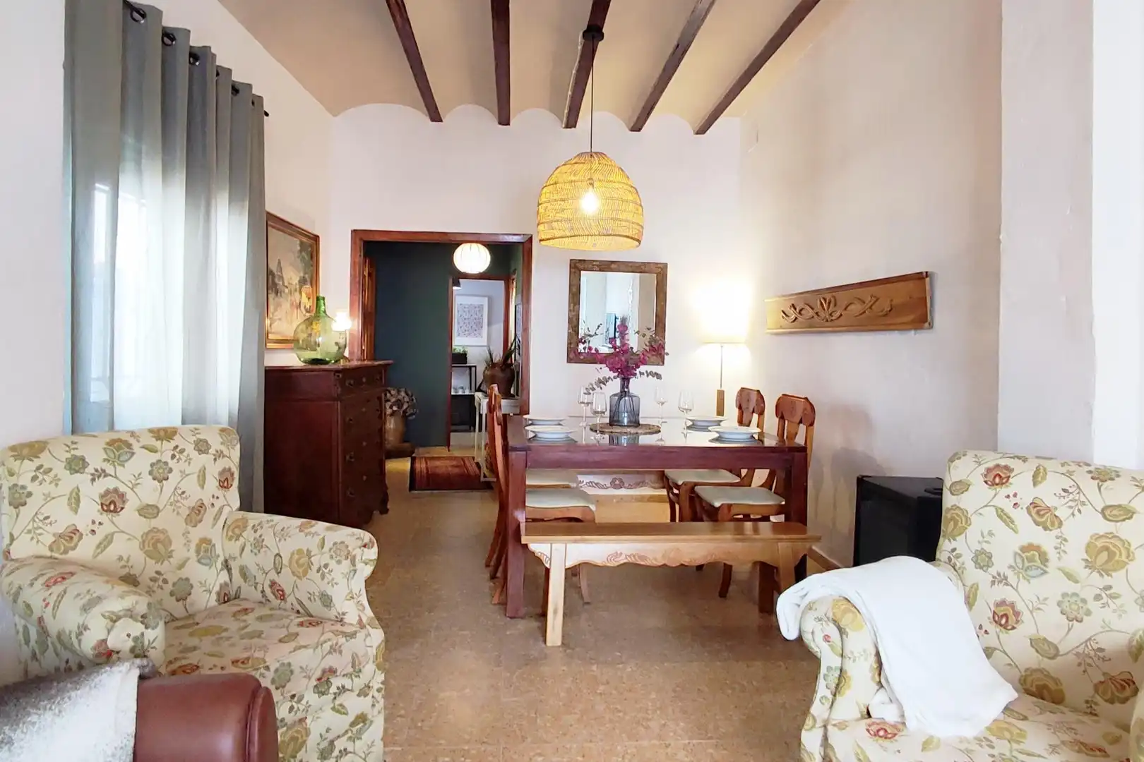 Comedor de Finca rústica en venta en Bolbaite con Terraza y Amueblado