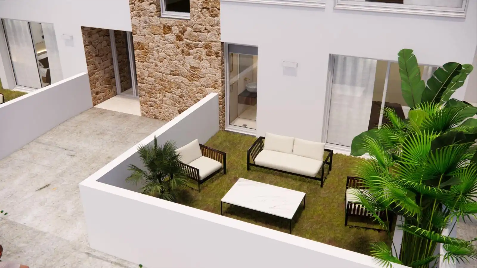 Terrasse von Maisonette zum Verkauf in Ses Salines mit Klimaanlage und Terrasse