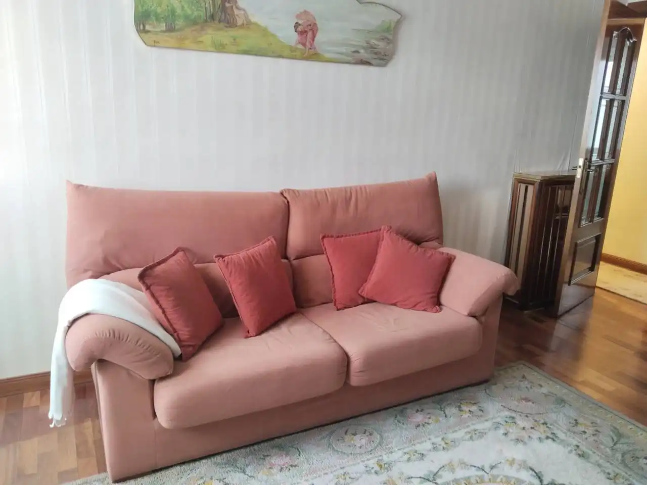 Sala de estar de Piso de alquiler en Burgos con Calefacción, Parquet y Amueblado