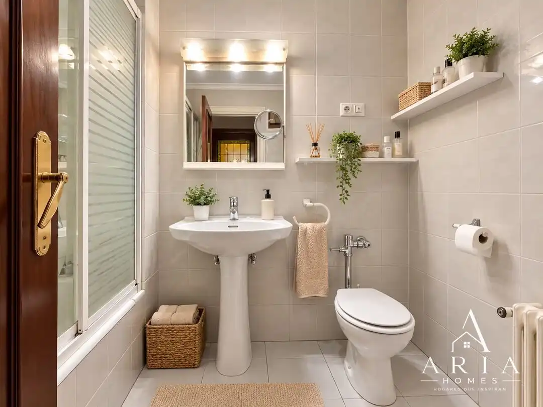Bathroom of Flat for sale in Bilbao   with Heating, Terrace and Furnished