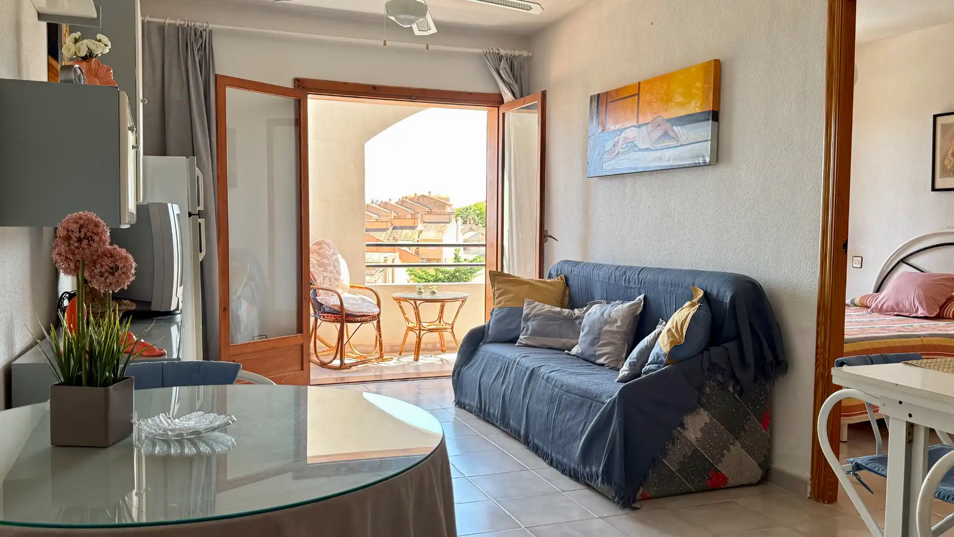 Wohnzimmer von Wohnung zum Verkauf in Mazarrón mit Abstellraum, Möbliert und Balkon