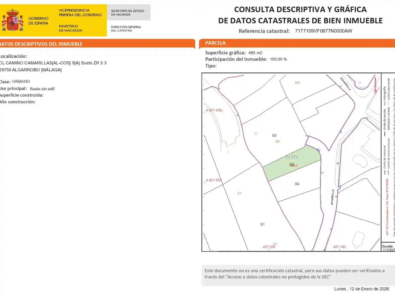 Residencial en venda en Algarrobo