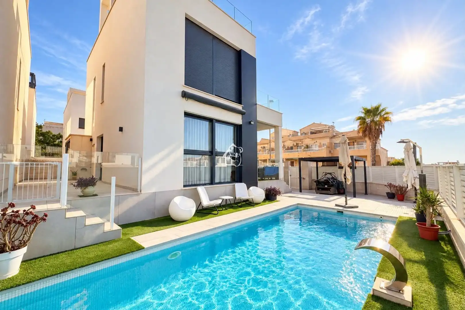 Swimming pool of Houses for rent in Orihuela  with Air Conditioner, Private garden and Terrace
