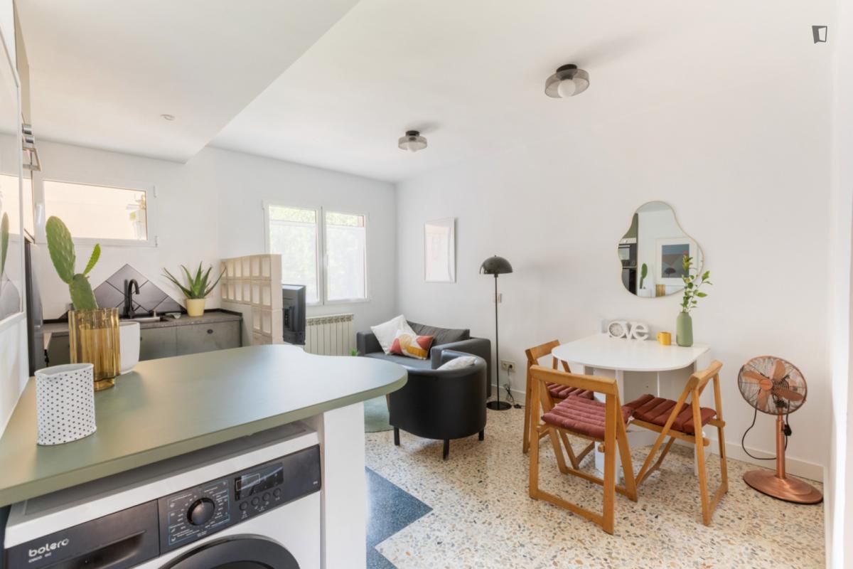 Living room of Apartment to rent in  Madrid Capital  with Furnished, Oven and Washing machine