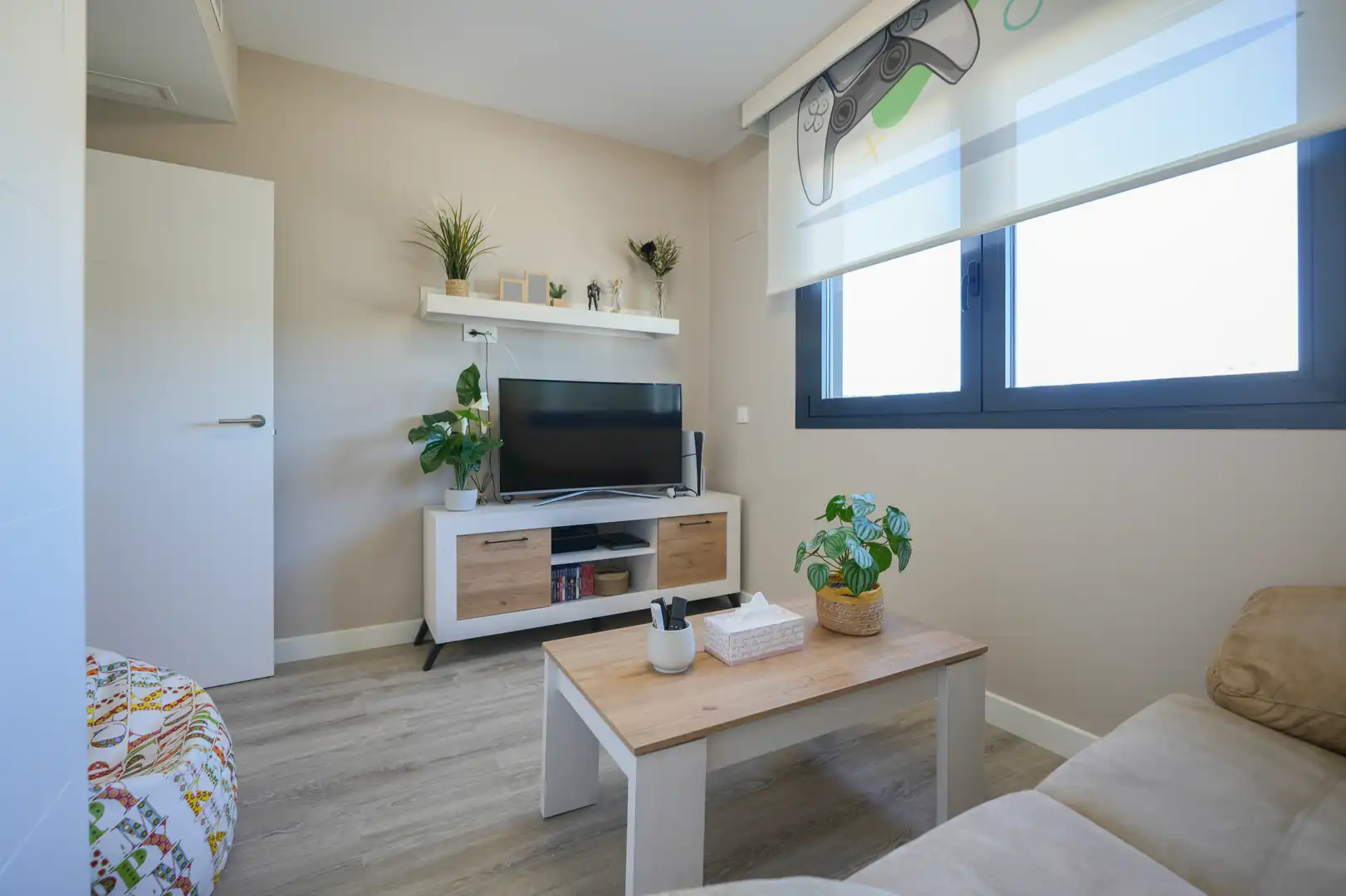 Wohnzimmer von Dachboden zum Verkauf in Valladolid mit Klimaanlage, Heizung und Privatgarten